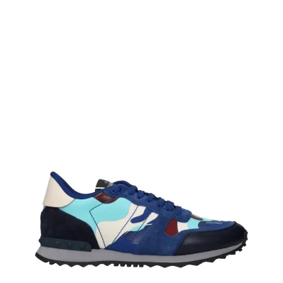 Blue Leather Sneakers
