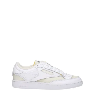 White Fabric Sneakers