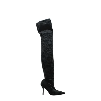 Black Velvet Boot