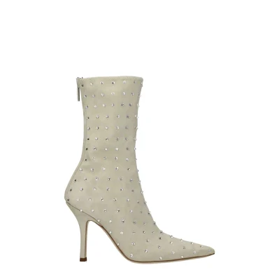 Beige Leather Ankle