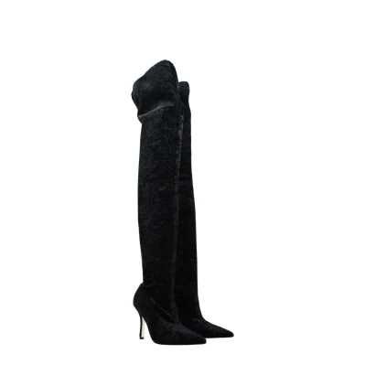 Black Velvet Boot