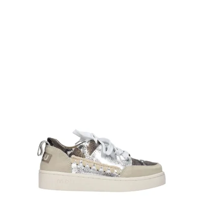 Gray Leather Sneakers