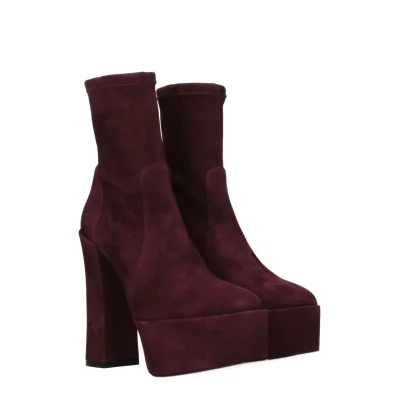 Purple Leather Ankle
