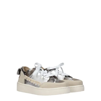 Gray Leather Sneakers