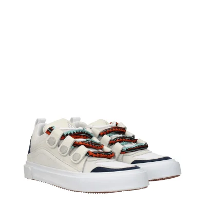 Beige Leather Sneakers