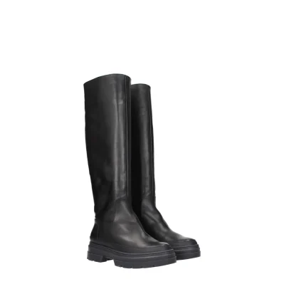 Black Leather Boot