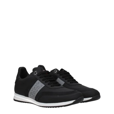 Black Leather Sneakers