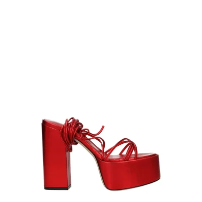 Red Leather Sandal