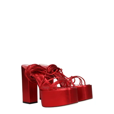 Red Leather Sandal