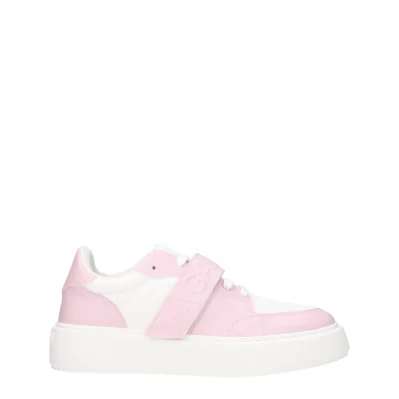 Pink Leather Sneakers
