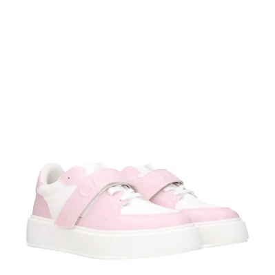 Pink Leather Sneakers