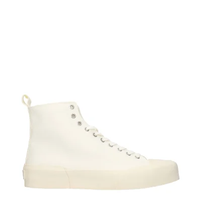 Beige Fabric Sneakers