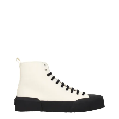 Beige Fabric Sneakers