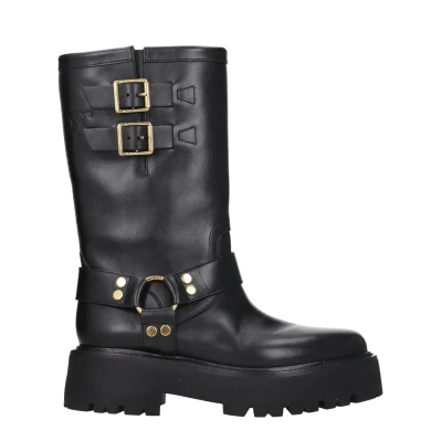 Gold Leather Ankle