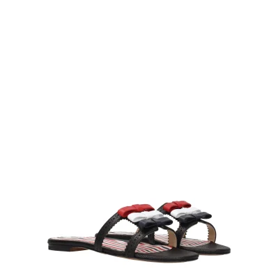 Black Leather Slipper
