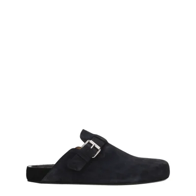 Black Leather Slipper