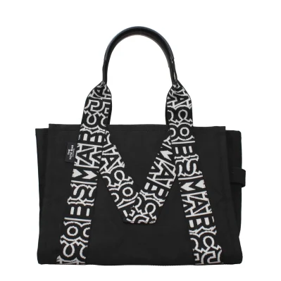 Black Fabric Shoulder Bag