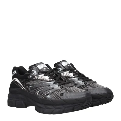 Black Fabric Sneakers