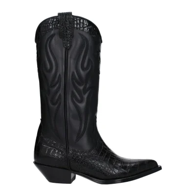 Black Leather Boot