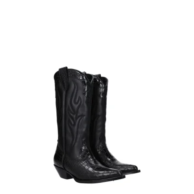 Black Leather Boot