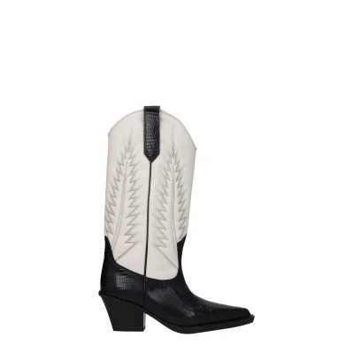 Beige Leather Boot