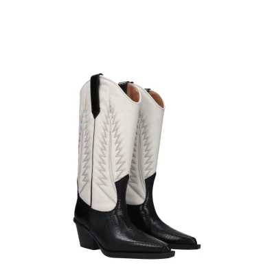 Beige Leather Boot