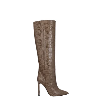 Beige Leather Boot