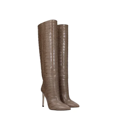 Beige Leather Boot