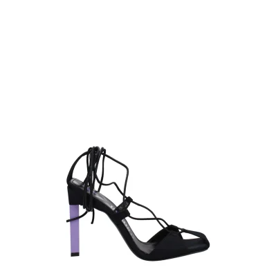 Black Fabric Sandal
