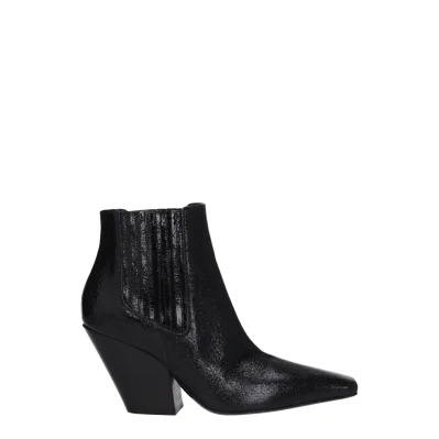 Black Leather Ankle