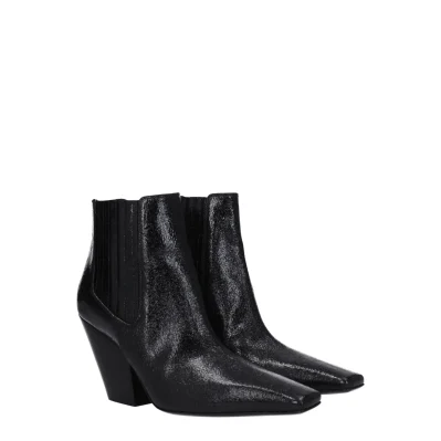 Black Leather Ankle