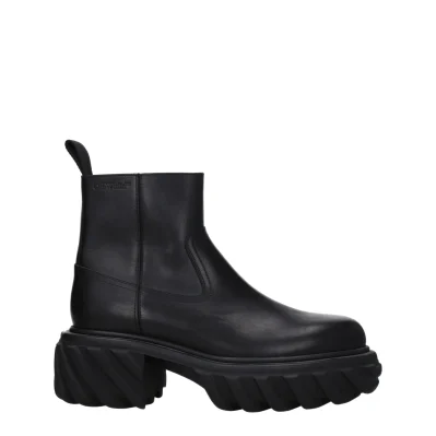 Black Leather Ankle