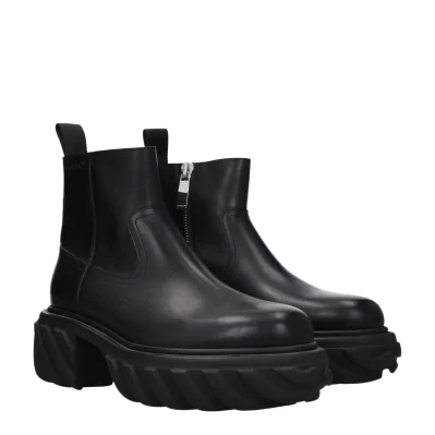 Black Leather Ankle