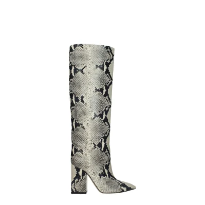 Beige Leather Boot