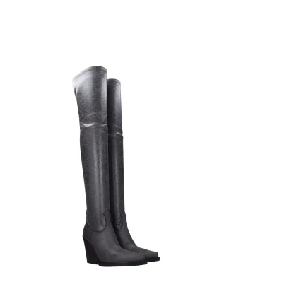 Black Leather Boot