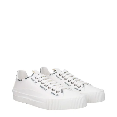 White Fabric Sneakers