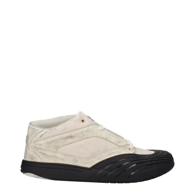 Beige Fabric Sneakers