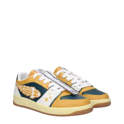 Green Leather Low Tops