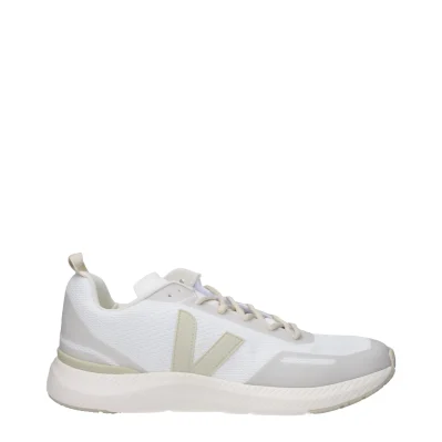 White Fabric Sneakers