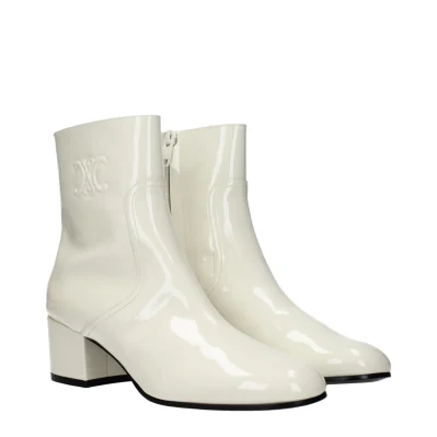 Beige Leather Ankle