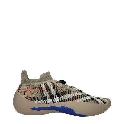 Beige Fabric Sneakers
