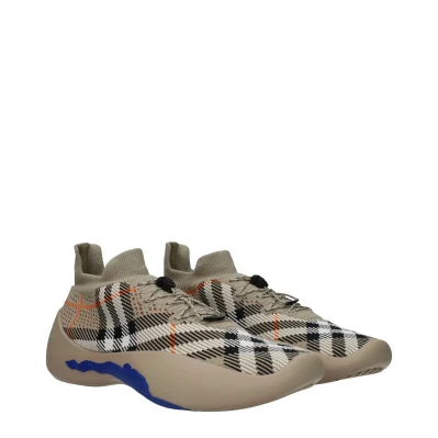 Beige Fabric Sneakers