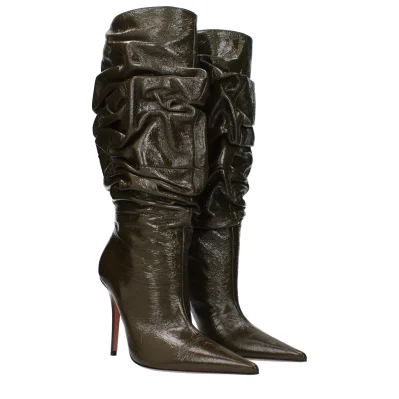 Green Leather Boot