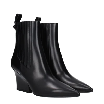 Black Leather Ankle