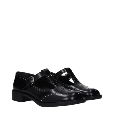 Black Leather Oxfords And Derby