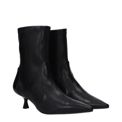 Black Leather Ankle