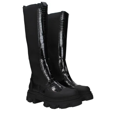 Black Leather Boot