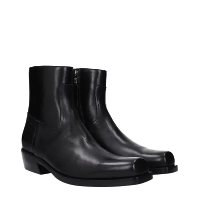 Black Leather Ankle
