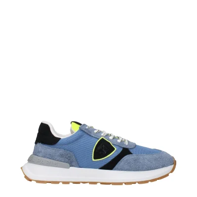 Blue Fabric Sneakers