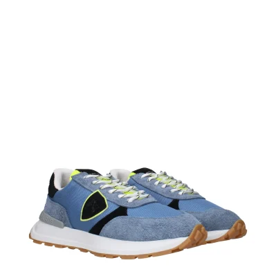 Blue Fabric Sneakers